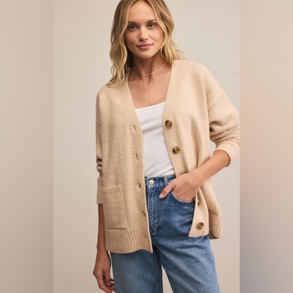 Z SUPPLY Sweaters - NEW Z SUPPLY women's theo cardigan in champagne heather size m